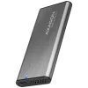 AXAGON EEM2-SG2 USB-C 3.2 Gen 2 - M.2 NVMe / SATA SSD 30-80mm ALU box ...