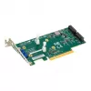 Low Profile PCIe Riser Card supports 2 M.2 Module (Retail) AOC-SLG3-2M...
