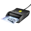 Compact desktop USB contact Smart / ID card reader with long, USB-A ca...