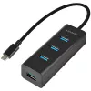 AXAGON HUE-S2C 4x USB3.0 Charging Hub, MicroUSB Charging Connector, Ty...