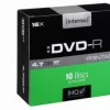Matricas Intenso Printable DVD-R 4.7 GB 16x 10 Pack Slim Case