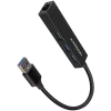 AXAGON HMA-GL3A 3x USB-A + GLAN, USB3.2 Gen 1 hub, metal, 20cm USB-A c...