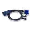 Aten 2-Port USB VGA/Audio Cable KVM Switch (0.9m) Aten | 2-Port USB VG...