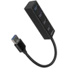 AXAGON HUE-M1A 4x USB3.2 Gen 1 MINI hub, metal, 20cm USB-A cable HUE-M...