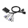 Aten 2-Port USB DVI/Audio Cable KVM Switch with Remote Port Selector |...