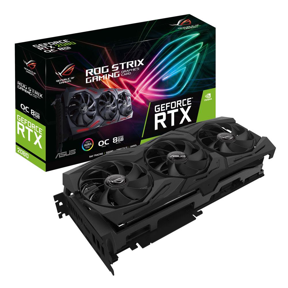 ASUS GeForce® RTX 2080 O8G ROG STRIX OC Edition GDDR6 HDMI DP 1.4 Type-C  graphics card (ROG-STRIX-RTX2080-O8G-GAMING)