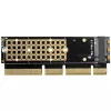 AXAGON PCEM2-1U PCI-E 3.0 16x - M.2 SSD NVMe, up to 80mm SSD, low prof...