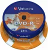 Matricas DVD-R AZO Verbatim 4.7GB 16x Wide Printable ID Brand 25 Pack ...