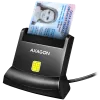 Universal desktop USB contact Smart/ID card reader with long USB-A cab...