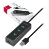 AXAGON HUE-S2BL 4x USB3.0 Charging Hub 1.2m Cable, MicroUSB Charging H...